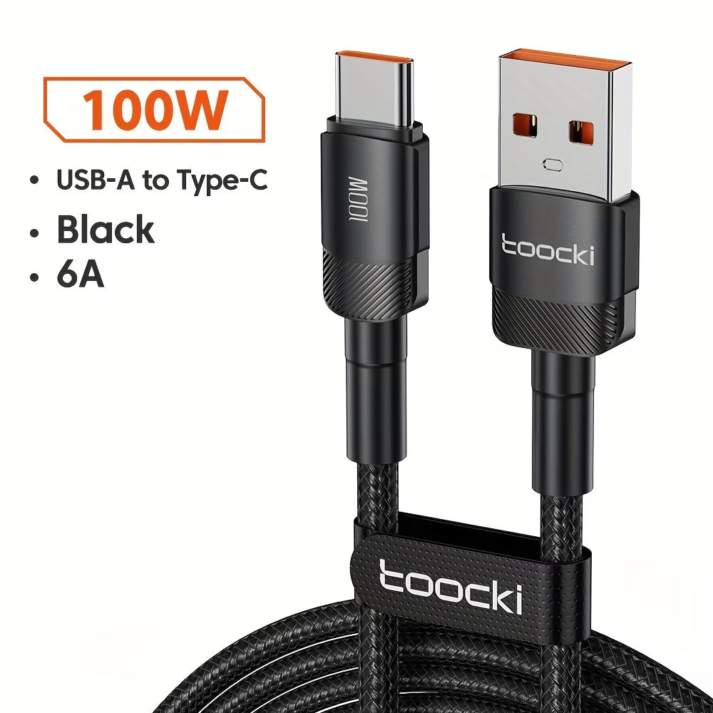 100W USB-A to Type-C Charging Cable