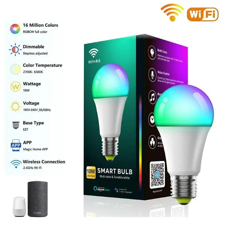 Tuya Smart Wi-Fi LED 9W Bulb E27 Multicolour RGBCW