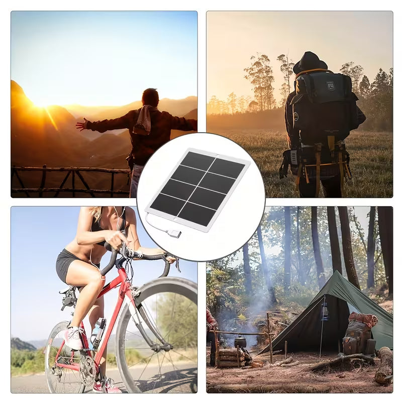 Portable Solar Charger – 5V 5W with USB Output & Safe Charge Stabilizer