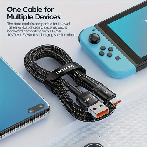 100W USB-A to Type-C Charging Cable