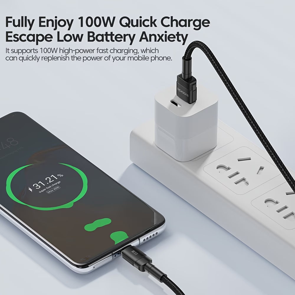 100W USB-A to Type-C Charging Cable