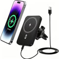 15W Magnetic Wireless Car Charger Mount / Strong Car Phone Holder